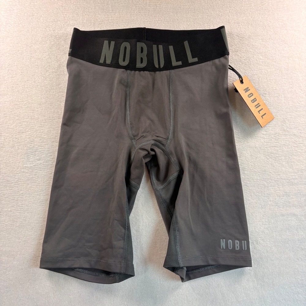 NOBULL Mens Compression Shorts Dark Shadow Gray Training Gym Small